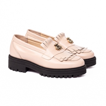 Pantofi dama casual FL bej talpa neagra - Img 4
