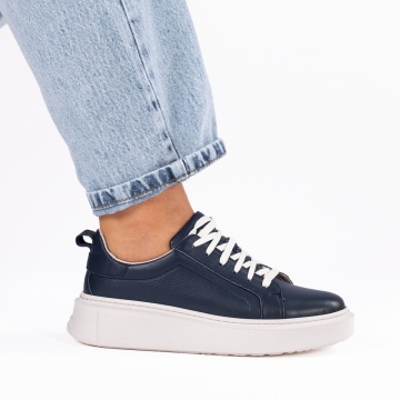 Pantofi dama casual 2320 albastru - Img 2