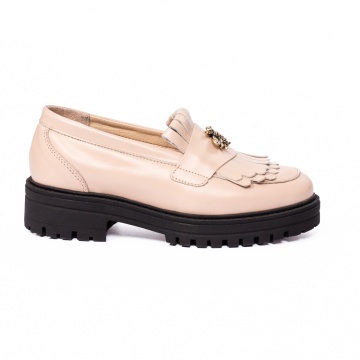 Pantofi dama casual FL bej talpa neagra - Img 5