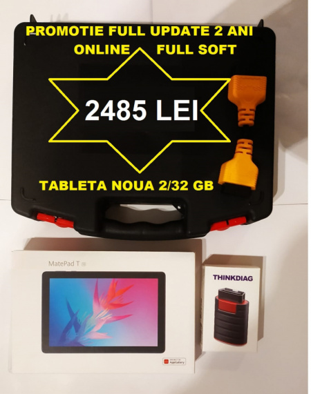 Launch X431 ThinkDiag T4.0 Android Bluetooth Update PRO4s cu tableta android 10 Inch, Husa Thoughbook