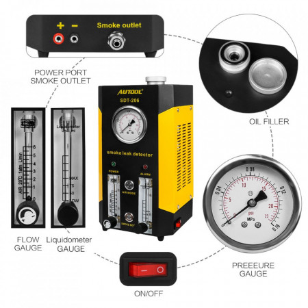 Tester auto Autool SDT-206 Detectie scurgere fum turisme si camioane
