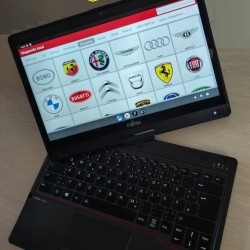 Laptop Tableta Diagnoza Auto Touchscreen DUAL-BOOT: Android + Windows => Fujitsu T939 Diagonala 37 CM I5 8365U 16/256 GB UltraBook Touch/Pliabil, Aluminiu, Senzor Soc, Cititor Amprenta, Windows activat