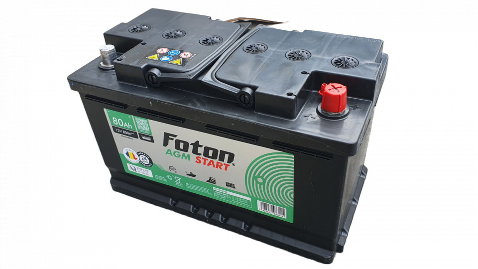 clock Hinge Ounce Baterie auto Foton Start AGM 80Ah 800A (Start&Stop)