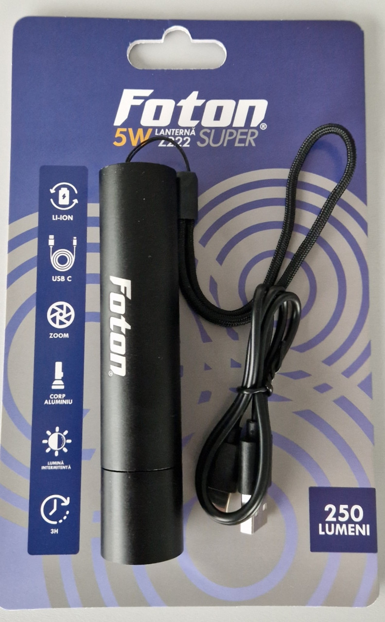 Lanternă Foton Super Z222 cu LED de 5W Zoom