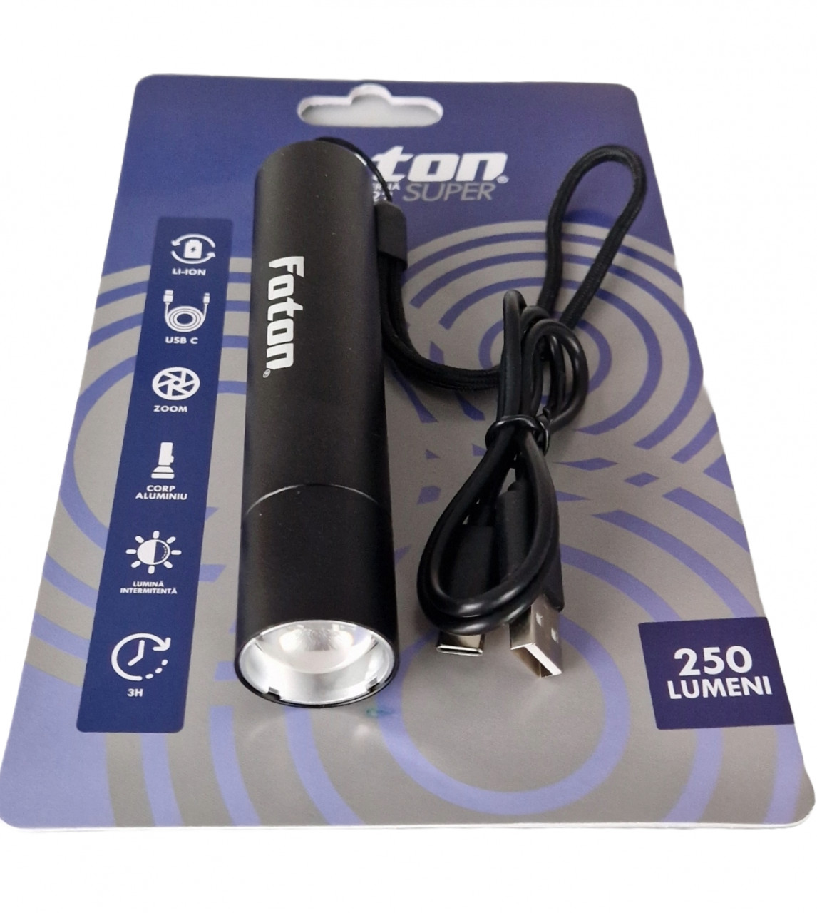 Lanternă Foton Super Z222 cu LED de 5W Zoom