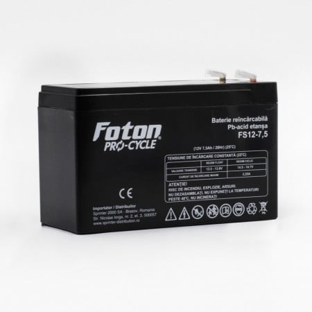 Acumulator Foton FS12-7.5 de 12V și 7.5Ah