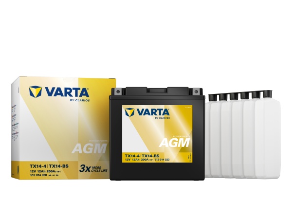 Мото батерия AGM 12V 12Ah Varta Powersports TX14-4 / 512014020 - Img 5