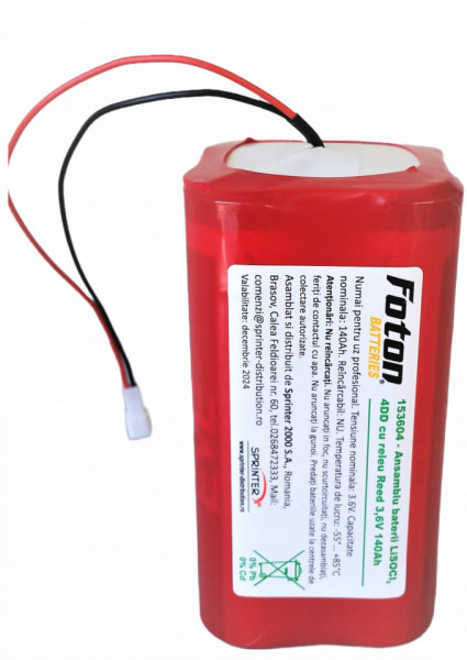 Akkumulátor gázüzemű átalakítóhoz 4DD LiSoCl2 3,6 V 140 Ah