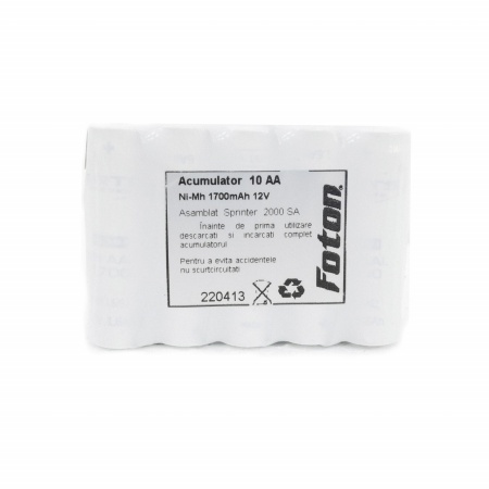 Acumulator Foton 10AA de 12V și 1700mAh pentru alcooltest
