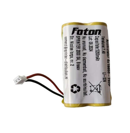 Li-ion akkumulátor 4x18650 7.4V 5200mAh - Img 4