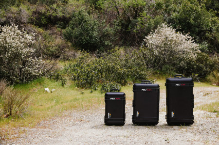 Geantă de protecție Peli™ Air Case 1595 utilizate pentru a transporta arme de foc la un poligon