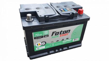 Baterie auto Foton Start AGM 70Ah 760A (Start&amp;Stop)