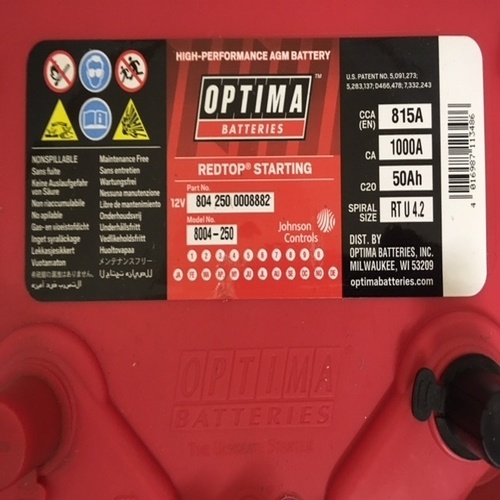 Acumulator Optima Red Top RTU4.2 50Ah 804250000
