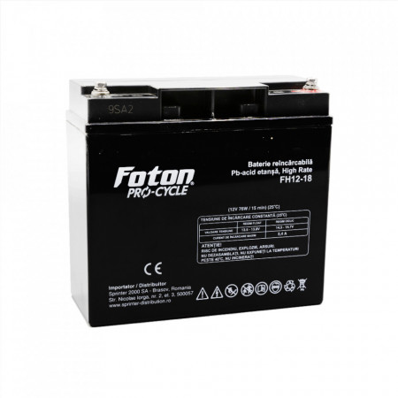 Acumulator Foton VRLA FH12-18 de 12V și 18Ah