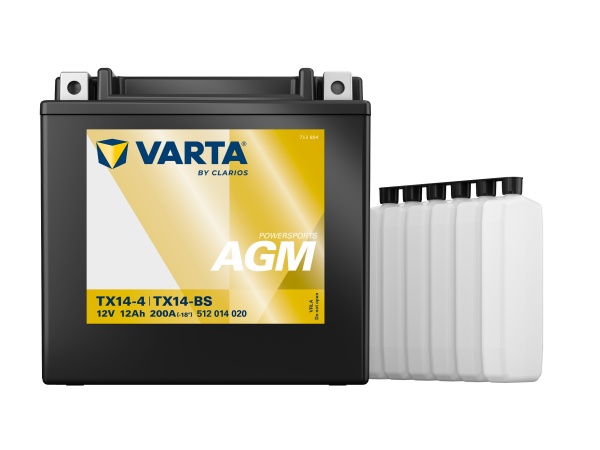 Moto elem AGM 12V 12Ah Varta Powersports TX14-4 / 512014020 - Img 2