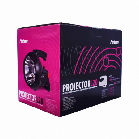 Proiector reîncărcabil multifuncțional Foton L20 cu LED de 20W în cutie