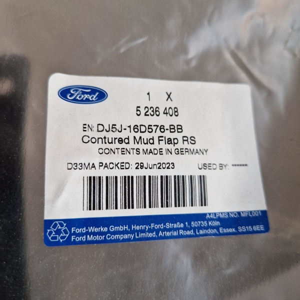 Rear Mud Flaps Genuine Ford Kuga 2013-2019  - Img 5