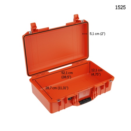 Dimensiunile la geanta de protectie Peli Air Case 1525 Orange