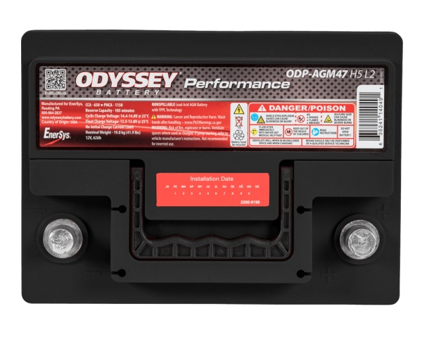Baterie auto off-road AGM Odyssey ODP-AGM47/L2 12V 64Ah 650A