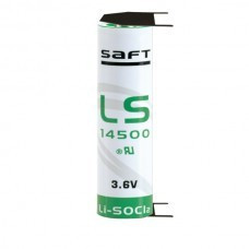 Lithium battery SAFT LS14500 with welded terminals