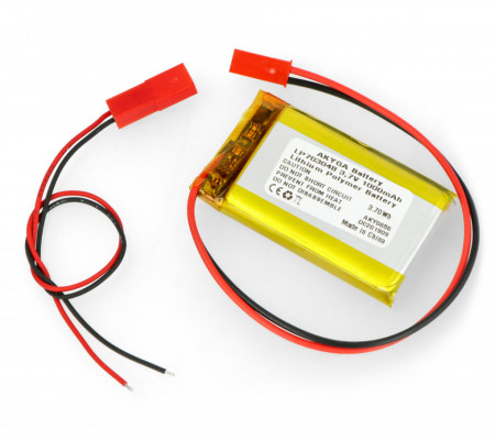 Lítium-polimer akkumulátor LP703048 3,7 V-os 1000 mAh-s - Img 3