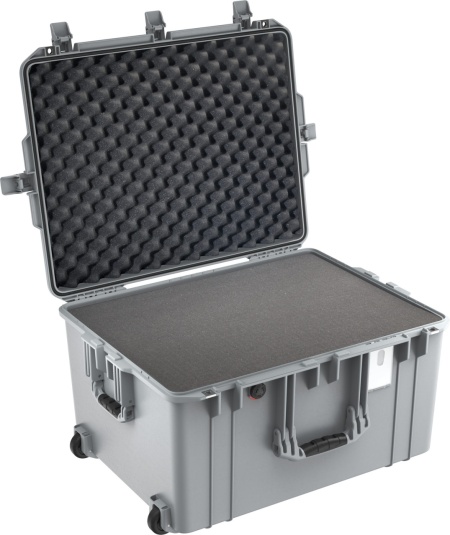 Troler de protectie Peli Air Case 1637 silver cu burete Pick N Pluck