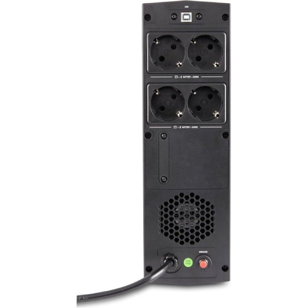 Spatele la un UPS Salicru Line Interactive SPS 1250 SOHO+ cu USB dual
