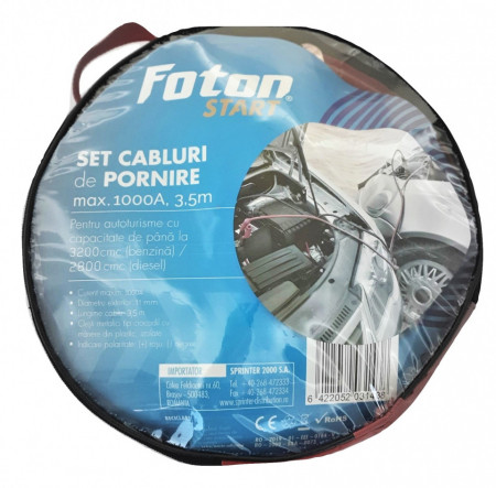 Cabluri de pornire Foton 1000A 3.5m, în gentuță
