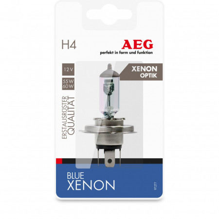 Halogen car bulb AEG H4 Blue Xenon