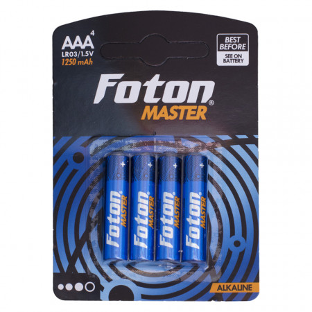 Set 4 Baterii alcaline Foton Master LR3 (AAA)
