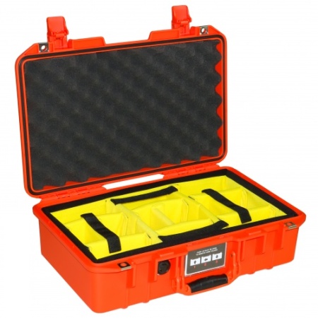 Geanta de protectie Peli Air Case 1485 orange cu divider