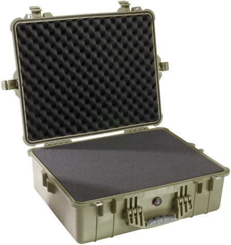 Geanta de protectie Peli Large Case 1600 Kaki cu burete Pick N Pluck