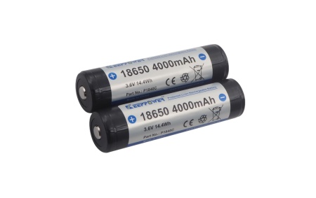 Set de 2 acumulatori KeepPower 18650 de 3.6V și 4000mAh cu BMS