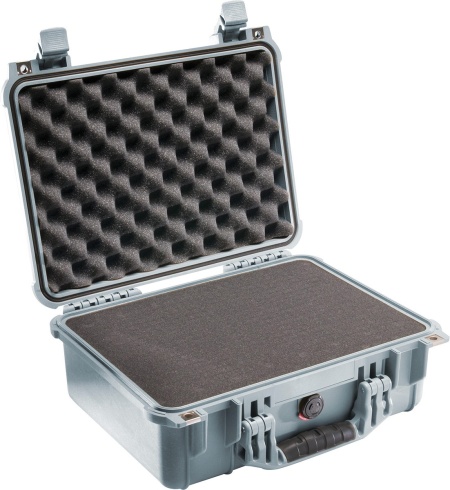 Geanta etansa Peli SmallCase 1450 Silver cu burete Pick N Pluck