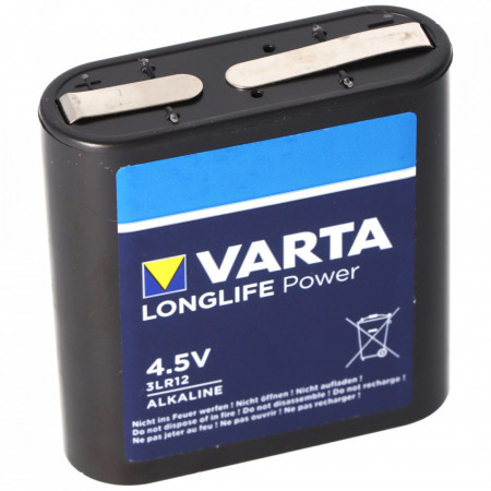 Varta 4912 sau 3LR12 4.5V, baterie alcalină cu terminale tip lamele
