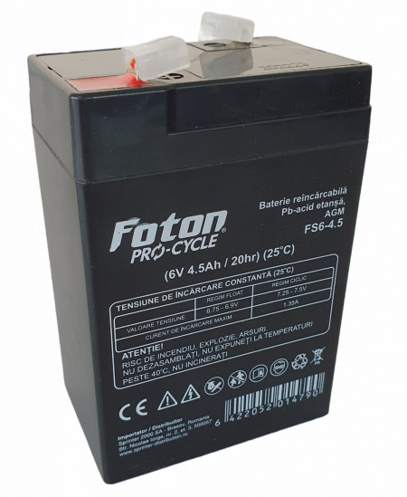 Acumulator VRLA Foton FS6-4.5 de 6V și 4.5Ah