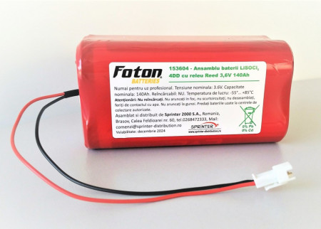 Baterie 4DD LiSoCl2 3.6V 140Ah pentru convertor
