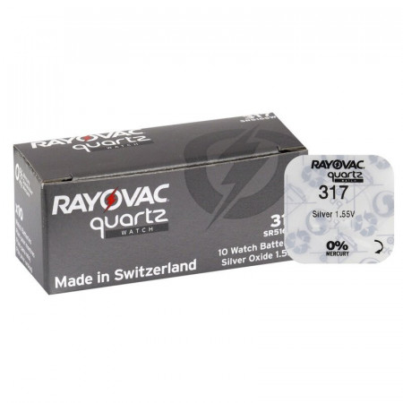 Baterii ceas Rayovac 317 (SR516SW) cu oxid Argint 10 buc