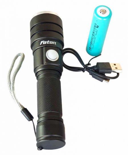RESIGILAT - Lanterna Foton Super 1349 USB cu zoom, led 10W