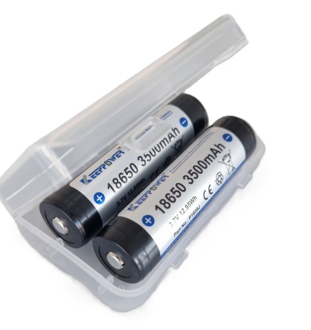 Set of 2 x Battery with USB-C KeepPower 18650 3.6V 3500mAh