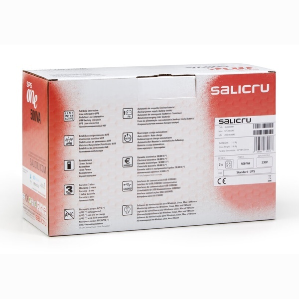 Specificații la UPS Salicru SPS ONE 900VA Line Interactive