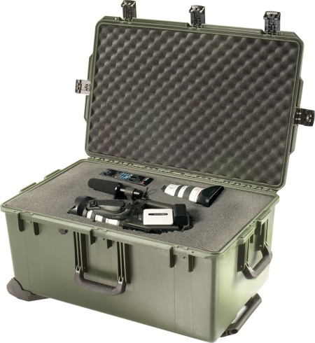 Geanta 2 în 1 Peli Storm Case iM2975 verde cu burete Pick N Pluck utilizată pentru a proteja echipament de filmat