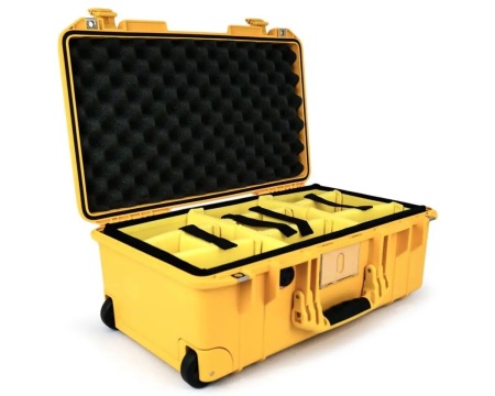 Geanta/Troler de protectie Peli 1535 Air Case galben cu divider