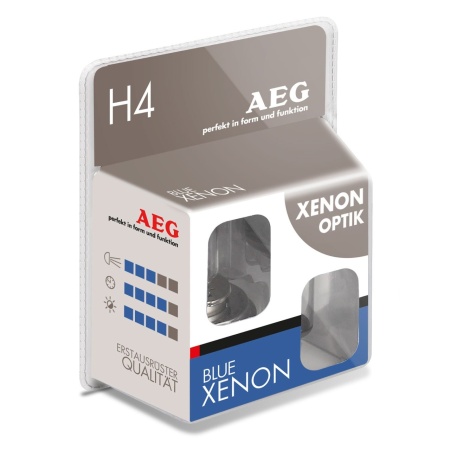 Set of 2 AEG H4 Blue Xenon halogen car bulbs - Img 4