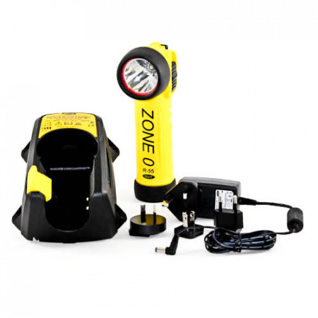 Lanternă reîncărcabilă ATEX Z0 Wolflite R-55H cu set complet de suport și încărcător