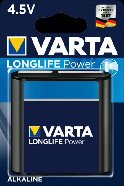 Varta 4912 sau 3LR12 4.5V, baterie alcalină cu terminale tip lamele