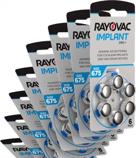 Cutie 60 baterii auditive 675CP Rayovac Implant Pro+