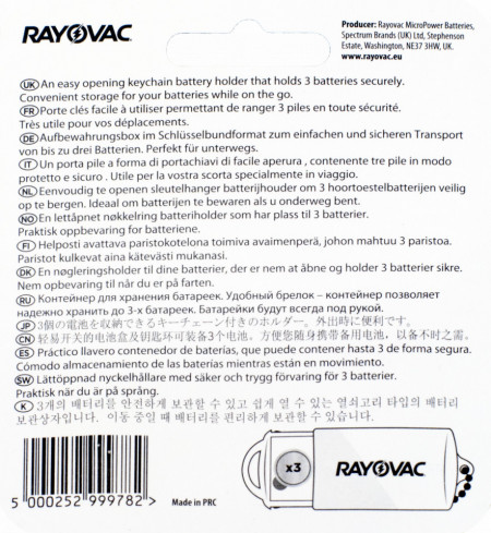 Instrucțiuni Holder Breloc Rayovac pentru baterii auditive