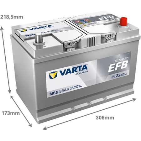 Varta Dynamic EFB 85Ah 800A N85 autóakkumulátor 585501080