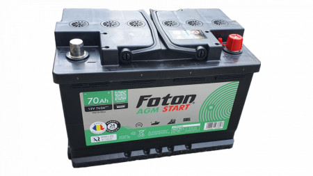 Baterie auto Foton Start AGM 70Ah 760A (Start&amp;Stop)